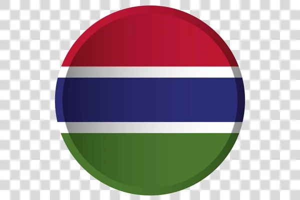 3D-Taste der Flagge von Gambia — Stockvektor