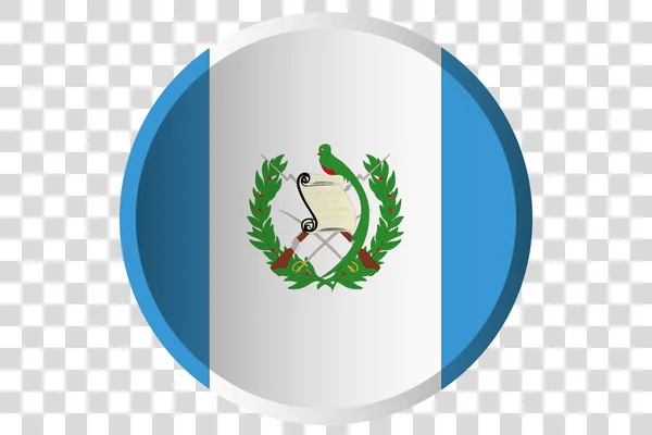 Botón 3D de la Bandera de Guatemala — Vector de stock