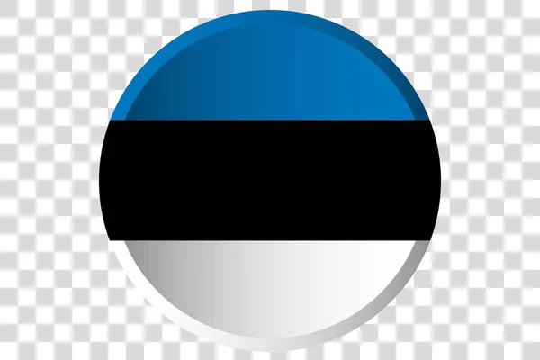 Botão 3D da Bandeira da Estônia — Vetor de Stock