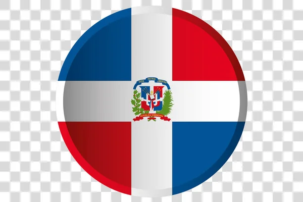 Botón 3D de la Bandera de DominicanRepublic — Archivo Imágenes Vectoriales
