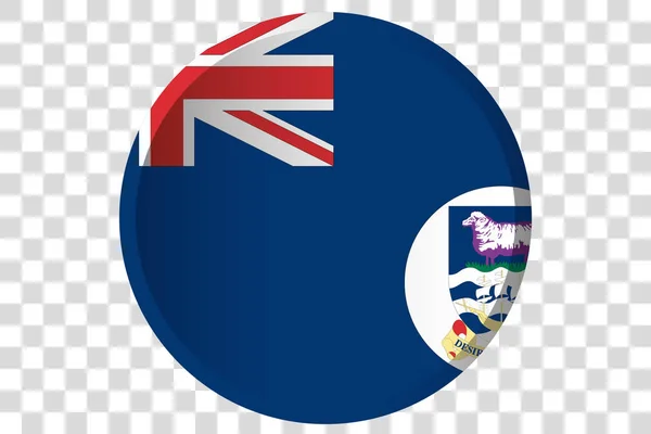 Bouton 3D du drapeau des îles Malouines — Image vectorielle