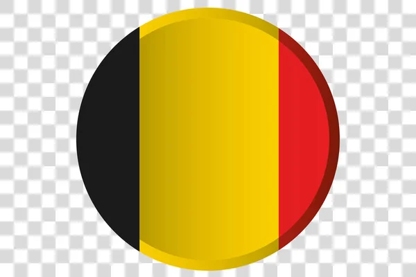 Pulsante 3D della Bandiera del Belgio — Vettoriale Stock