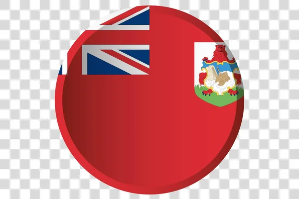 3D tlačítko Bermudská vlajka — Stockový vektor