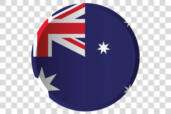 3D-кнопка флага Австралии — стоковый вектор