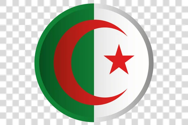 3D-Taste der Flagge von Algerien — Stockvektor