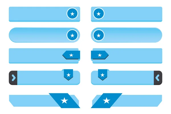Bouton avec le drapeau du pays de Somalie — Image vectorielle