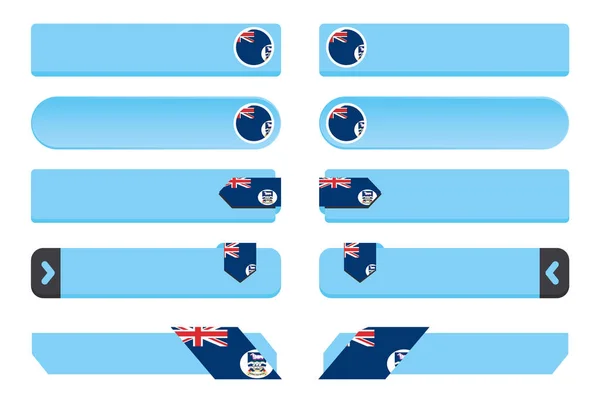 Кнопка "Set with the Country Flag of Falkland Islands" — стоковый вектор
