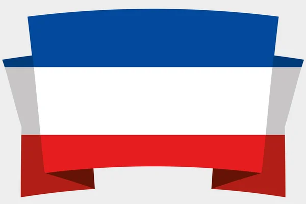 Banner 3D z flagą kraju Jugosławii — Wektor stockowy