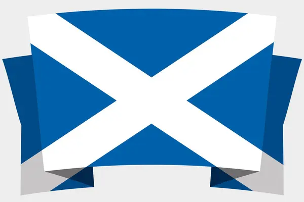3D banner Skócia Országzászlaja — Stock Vector