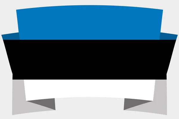 3D-банер з країною прапор Естонії — стоковий вектор