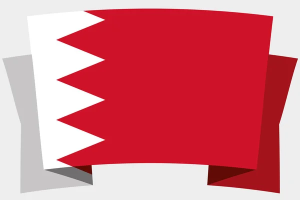 3D-banner med landets flagga Bahrain — Stock vektor