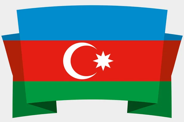 3D Banner with the Country Flag of  Azerbaijan — Stock Vector