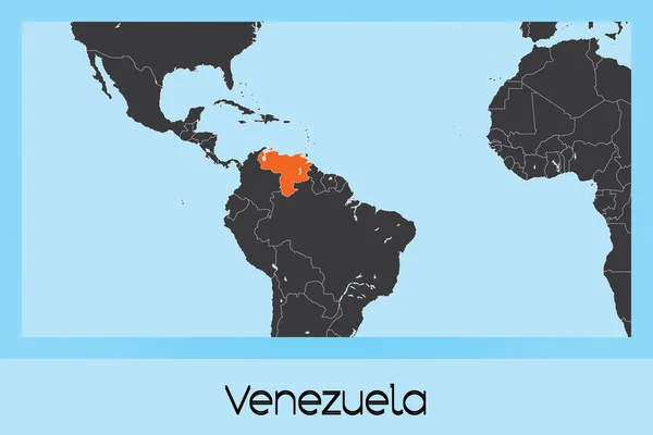 Ослабленная страна Венесуэлы — стоковый вектор
