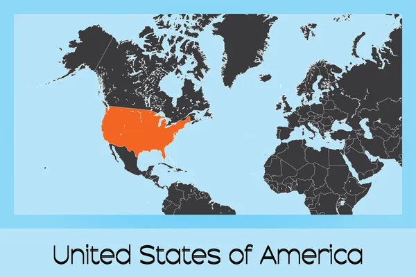 Illustrated Country Shape of the United States of America — 스톡 벡터