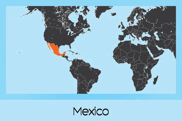 Illustrierte Landesform Mexikos — Stockvektor