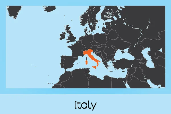 Geïllustreerde landvorm van Italië — Stockvector