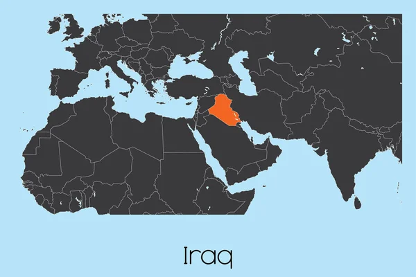 Ilustrovaná krajina v Iráku — Stockový vektor