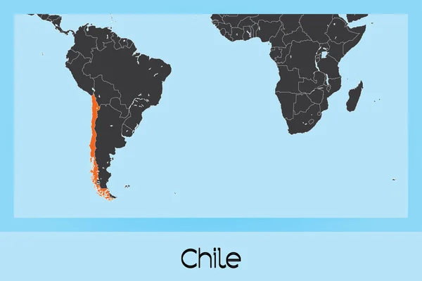 チリのイラスト国形 — ストックベクタ