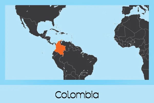 Forme pays illustré de la Colombie — Image vectorielle