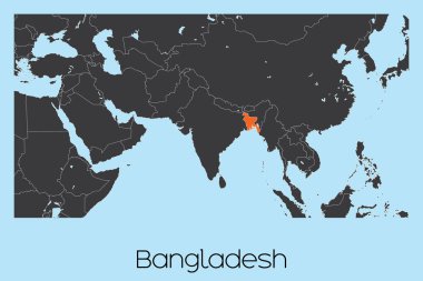 Bangladeş 'in Resimli Ülke Şekli