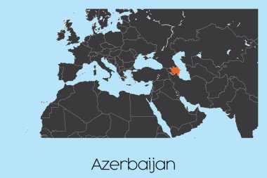 Azerbaycan 'ın Resimli Ülke Şekli
