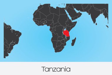 Tanzanya 'nın Resimli Ülke Şekli