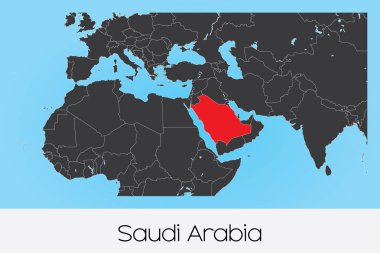Suudi Arabistan 'ın Resimli Ülke Şekli