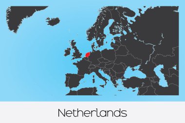 Hollanda 'nın Resimli Ülke Şekli
