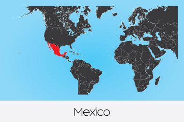 Meksika 'nın Resimli Ülke Şekli