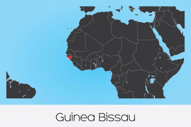 Gine Bissau 'nun Resimli Ülke Şekli