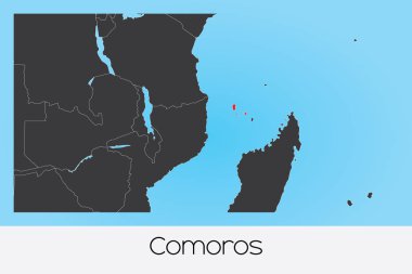 Comoros 'un Resimli Ülke Şekli