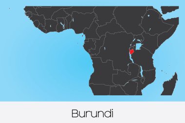 Burundi 'nin Resimli Ülke Şekli