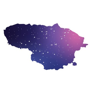 Litvanya Ülke Şekli İllüstrasyon