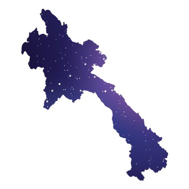Laos Ülke Şekli İllüstrasyon