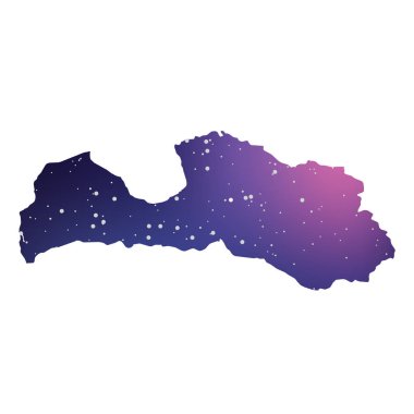 Letonya Ülke Şekli İllüstrasyonu