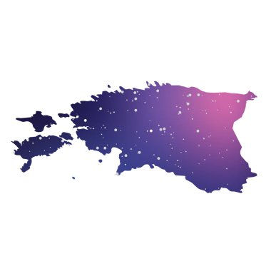 Estonya Ülke Şekli İllüstrasyon