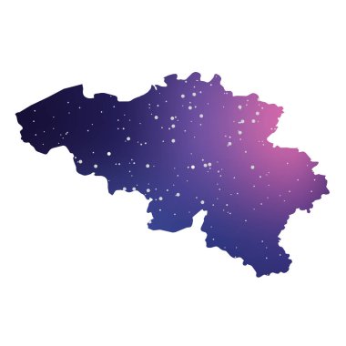 Belçika Ülke Şekli İllüstrasyon