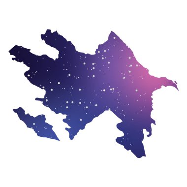 Azerbaycan Ülke Şekli İllüstrasyonu