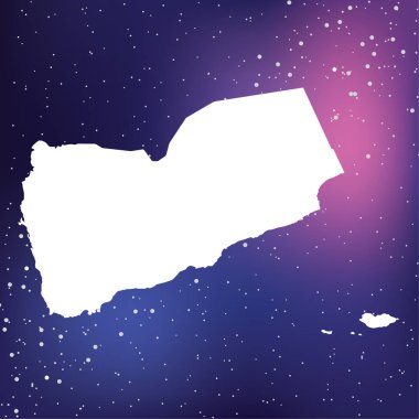 Yemen Ülke Şekli İllüstrasyon