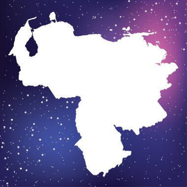 Venezuela Ülke Şekil İllüstrasyon