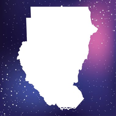 Sudan Ülke Şekli İllüstrasyon