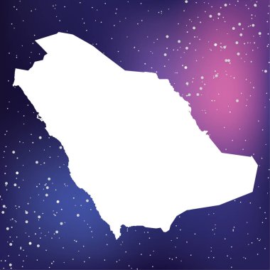 Suudi Arabistan Ülke Şekli İllüstrasyon