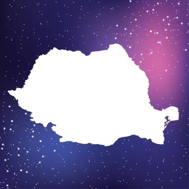 Romanya Ülke Şekli İllüstrasyon