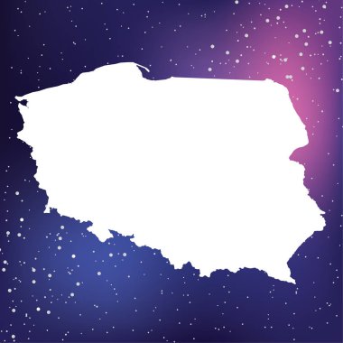 Polonya Ülke Şekli İllüstrasyon