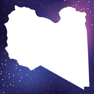 Libya Ülke Şekli İllüstrasyon