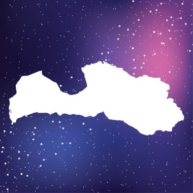 Letonya Ülke Şekli İllüstrasyonu