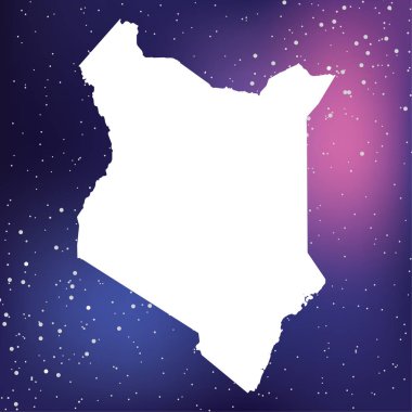 Kenya Ülke Şekli İllüstrasyon