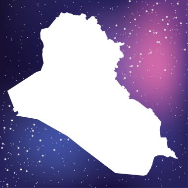 Irak Ülke Şekli İllüstrasyon