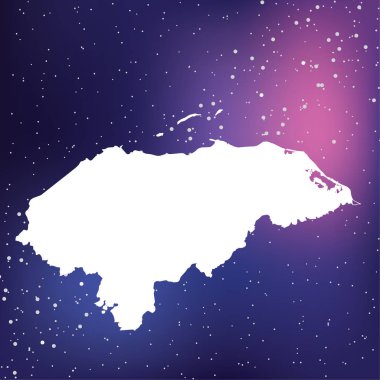 Honduras Ülke Şekil İllüstrasyon