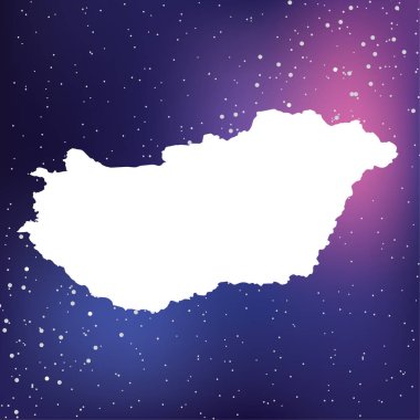Macaristan Ülke Şekli İllüstrasyon